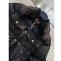 Louis Vuitton Women LV SKI Crinkled Nylon Peplum Puffer Jacket Polyamide Black (6)