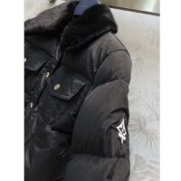 Louis Vuitton Women LV SKI Crinkled Nylon Peplum Puffer Jacket Polyamide Black (6)