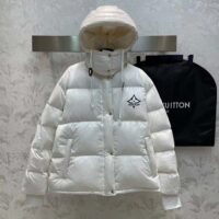 Louis Vuitton Women LV SKI Glossy Nylon Puffer Jacket Polyamide White (6)