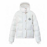 Louis Vuitton Women LV SKI Glossy Nylon Puffer Jacket Polyamide White (6)