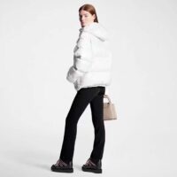 Louis Vuitton Women LV SKI Glossy Nylon Puffer Jacket Polyamide White (6)