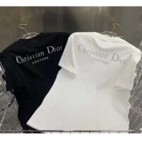 Dior Men CD Christian Dior Couture Relaxed Fit T-Shirt White Ribbed Crew Neck Organic Cotton (6)