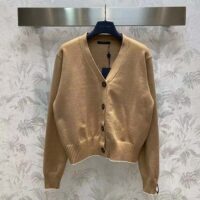 Louis Vuitton Women LV Cropped Camel Cardigan Yack Hair Silk Camel Regular Fit (11)