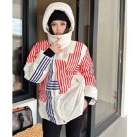 Louis Vuitton Women LV SKI LV Stripes Puffer Jacket Monogram Jacquard Polyamide White (7)