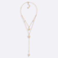 Dior Women Dior Métamorphose Necklace Gold-Finish Metal and White Resin Pearls