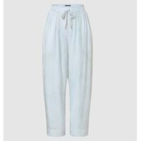 Louis Vuitton Women LV Monogram Cloud Baggy Pajama Pants Silk Sky Blue 1AC2HG