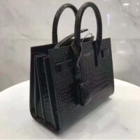 Saint Laurent YSL Women Sac De Jour Small in Matte Embossed Crocodile Leather