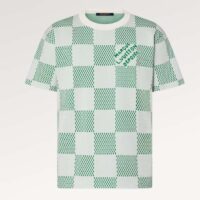 Louis Vuitton LV Men Damier Knitted Short-Sleeved Crewneck Regular Fit 1AFIX4