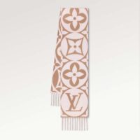 Louis Vuitton Unisex LV Medallion Scarf Beige Wool Jacquard M79213