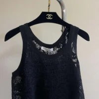 Dior Women Twinset Black Mohair and Wool Blend Lace
