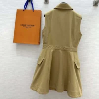 Louis Vuitton LV Women Double-Breasted Gabardine Dress 1AFPGM