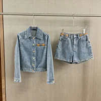 Louis Vuitton Women LV Circle Tab Denim Jacket 1AFYWQ
