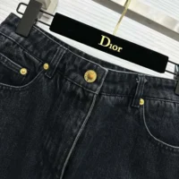 Louis Vuitton Women Nautical LV Patch Denim Midi Skirt 1AFLLA