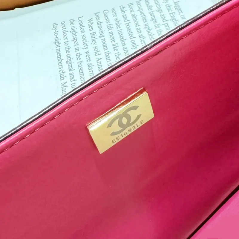 Chanel Women Classic 11.12 Handbag in Lambskin Leather-Purple