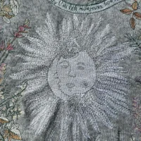 Dior Women Embroidered Sweater Gray Cashmere Knit with Multicolor Dior 4 Saisons Hiver Motif