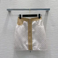 Louis Vuitton Women Leather Accent Mini Monogram Skirt 1AGGQD
