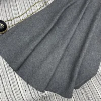 Dior Women Flared Mid-Length Skirt Gray Virgin Wool Tweed