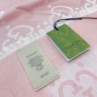 Gucci Unisex GG Jacquard Silk Wool Shawl-Pink 6636713GC435972