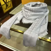 Louis Vuitton Unisex Monogram Denim Shawl-Grey M70804
