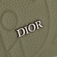 Dior Men Rider 2.0 Zipped Messenger Bag Khaki Dior Gravity Leather and Khaki Grained Calfskin