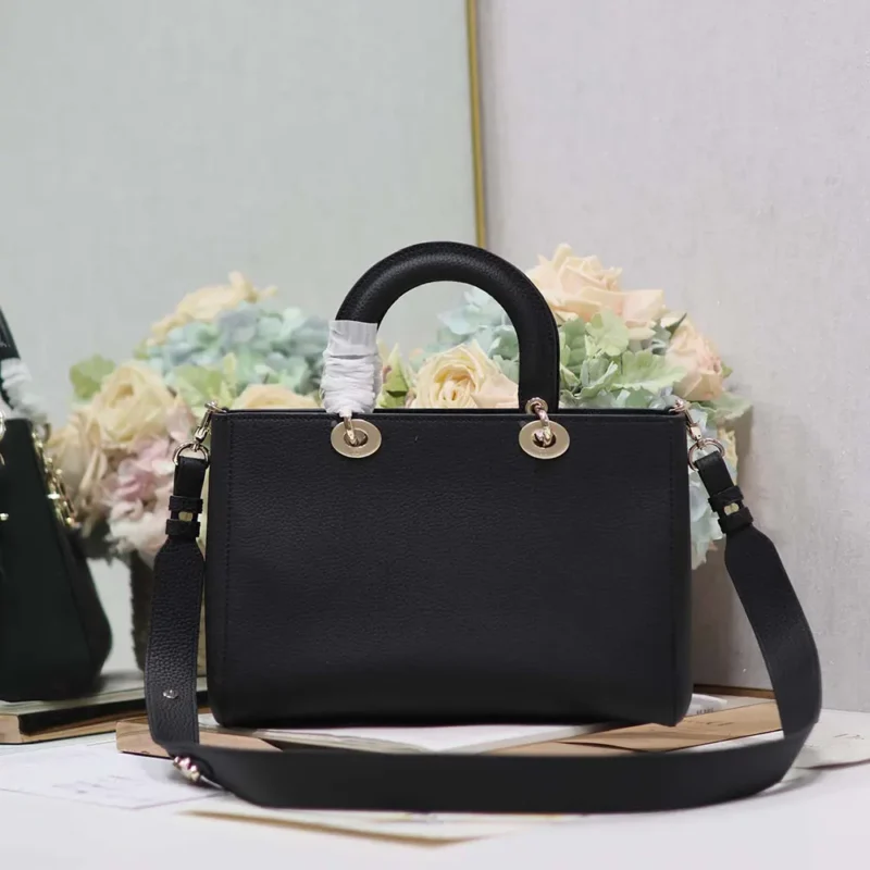 Dior Women Medium Lady D-Sire My ABCDior Bag Black Taurillon Leather