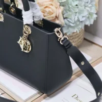 Dior Women Medium Lady D-Sire My ABCDior Bag Black Taurillon Leather