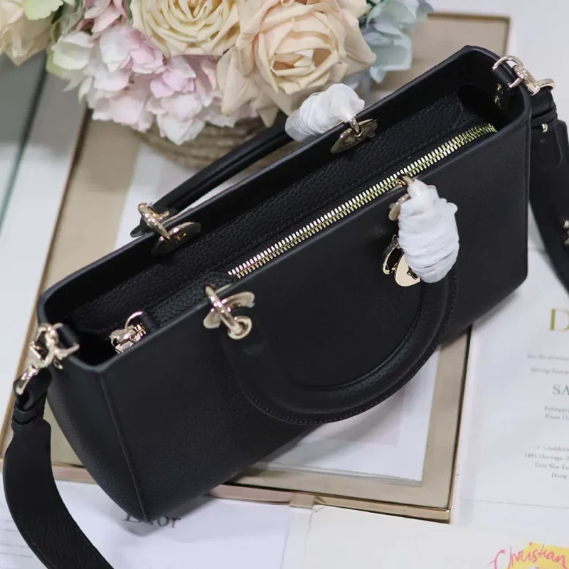 Dior Women Medium Lady D-Sire My ABCDior Bag Black Taurillon Leather