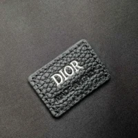Dior Men Zipped Briefcase Black Dior Oblique Jacquard and Black Grained Calfskin