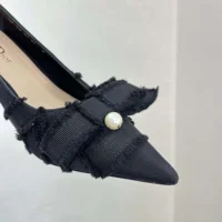 Dior Women Adiorable Pump Black Fringed Grosgrain