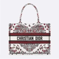 Dior Women Dioramour Medium Dior Book Tote Latte Embroidery M1296ZEEI