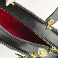 Dior Women Large Lady Dior Bag Black Cannage Lambskin M0566ONGE