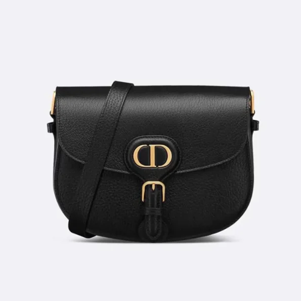Dior Women Medium Dior Bobby Bag Black Grained Calfskin M9337USKU