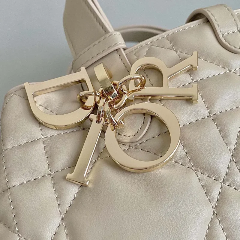 Dior Women Medium Dior Toujours Bag Powder Beige Macrocannage Calfskin