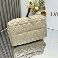 Dior Women Small Dior Toujours Bag Rope Beige and Black Macrocannage Calfskin