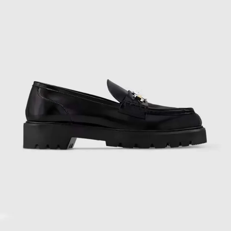 Louis Vuitton LV Women District Flat Loafer-Black 1AGXI3