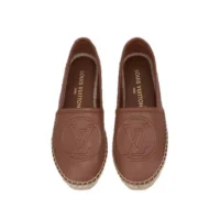 Louis Vuitton LV Women Starboard Flat Espadrille Brown Lamb Leather Rubber