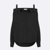 Dior Women Blouse Black Cotton Poplin 521B85A3356_X9000