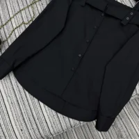 Dior Women Blouse Black Cotton Poplin 521B85A3356_X9000