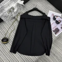 Dior Women Blouse Black Cotton Poplin 521B85A3356_X9000