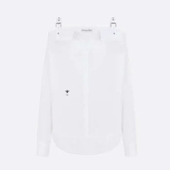 Dior Women Blouse White Cotton Poplin 521B85A3356_X0100