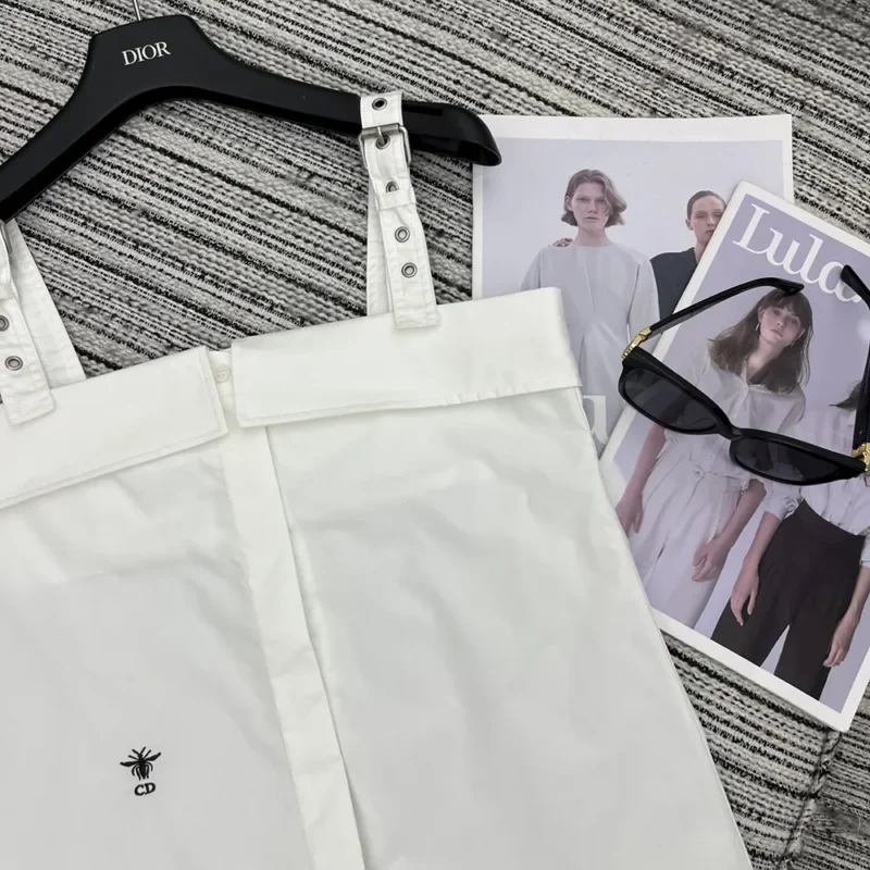 Dior Women Blouse White Cotton Poplin 521B87A3356_X0100