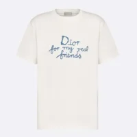 Dior Women DIOR AND HYLTON NEL T-Shirt Relaxed Fit White Cotton Jersey