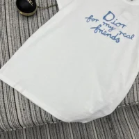 Dior Women DIOR AND HYLTON NEL T-Shirt Relaxed Fit White Cotton Jersey