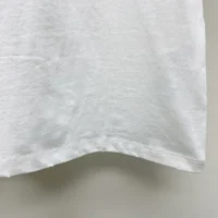Dior Women Embroidered T-Shirt White Cotton and Linen Jersey with Gold-Tone Dior Around the World Motif