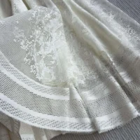 Dior Women Flared Mid-Length Skirt Ecru Dior Chardons Cotton-Blend Lace