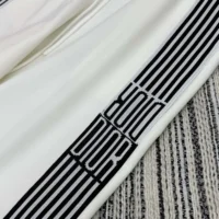 Dior Women Flared Pants Ecru Compact Technical Knit with Black Dior Graphique Motif