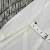 Dior Women Shirtdress White Lightweight Cotton and Silk Poplin