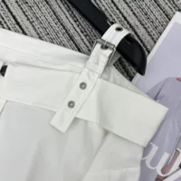 Dior Women Shirtdress White Lightweight Cotton and Silk Poplin