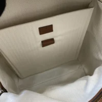 Gucci Unisex GG Emblem Medium Backpack-Brown 821159FAED39786