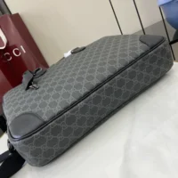 Gucci Unisex GG Emblem Medium Briefcase-Gray 821149FAED41000